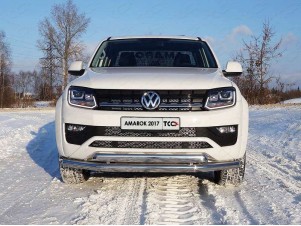 Защита передняя двойная 76-75 мм для Volkswagen Amarok № VWAMAR17-33