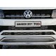 Защита передняя двойная с решеткой 76-42 мм ТСС для Volkswagen Amarok 2016-2021