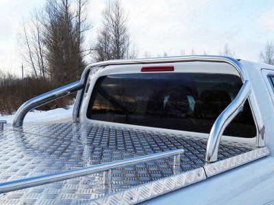 Защита кузова на крышку 75х42 мм ТСС для Volkswagen Amarok 2016-2021