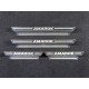 Накладки на пороги лист шлифованный ТСС для Volkswagen Amarok 2016-2021