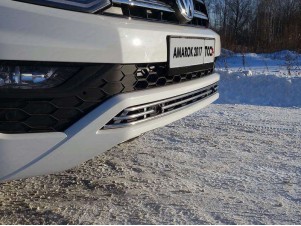 Накладка решётки радиатора без парктроников 12 мм для Volkswagen Amarok № VWAMAR17-61