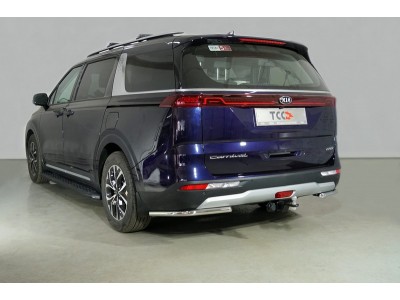 Защита задняя уголки 42 мм ТСС для Kia Carnival 2020-2021