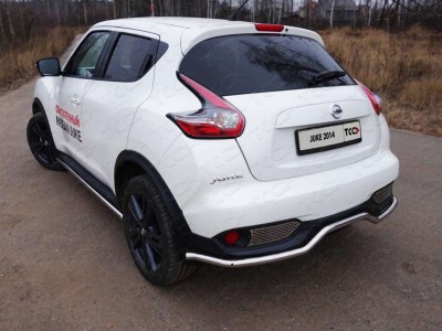 Защита заднего бампера 42 мм ТСС для Nissan Juke 2014-2018