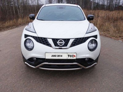 Защита передняя Кенгурятник с вставкой 42 мм ТСС для Nissan Juke 2014-2018