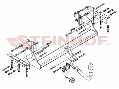 Фаркоп Steinhof шар A для Mitsubishi Pajero 4 2006-2021