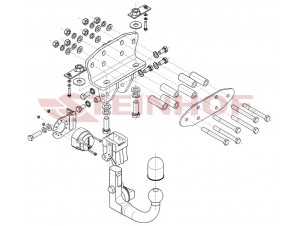 ТСУ Фаркоп Steinhof шар BMA съёмный для Toyota Land Cruiser 200/Lexus LX-570 № T-172