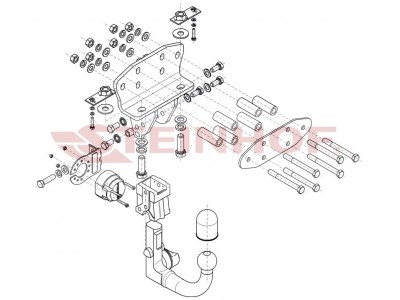 Фаркоп Steinhof шар BMA съёмный для Toyota Land Cruiser 200/Lexus LX-570 2007-2021