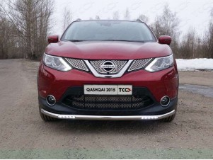 Защита переднего бампера с ДХО 60 мм для Nissan Qashqai (СПБ) № NISQASHSPB15-20
