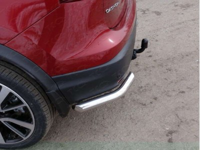 Защита задняя уголки под фаркоп 60 мм ТСС для Nissan Qashqai (СПБ) 2015-2019