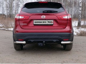 Защита задняя уголки под фаркоп 60 мм для Nissan Qashqai (СПБ) № NISQASHSPB15-32