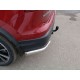 Защита задняя уголки овальные под фаркоп 75х42 мм ТСС для Nissan Qashqai (СПБ) 2015-2019