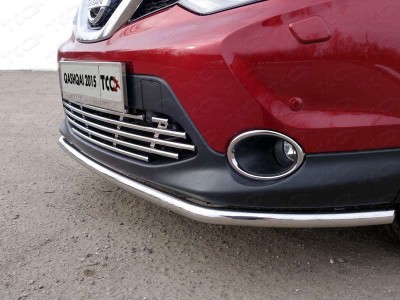 Защита переднего бампера 42 мм ТСС для Nissan Qashqai (СПБ) 2015-2019