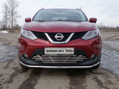 Защита переднего бампера 42 мм ТСС для Nissan Qashqai (СПБ) 2015-2019