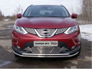 Защита передняя двойная 42-42 мм для Nissan Qashqai (СПБ) № NISQASHSPB15-29