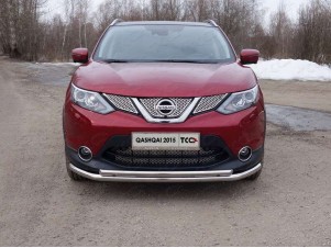 Защита передняя двойная 60-42 мм для Nissan Qashqai (СПБ) № NISQASHSPB15-30