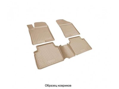 Коврики в салон полиуретан бежевые 4 штуки Element для BMW X3 2010-2021