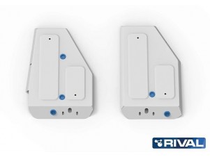 Защита топливного бака + комплект крепежа, Rival, Алюминий для Jetour Traveller 2023-н.в., V - 2.0T, Робот, 4WD / Jetour T2 2024-н.в., V - 2.0T, Робот, 4WD. №333.0944.1