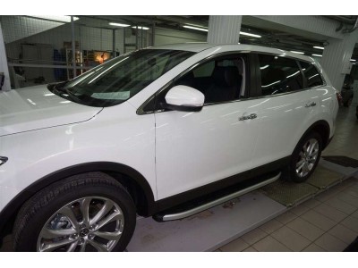 Пороги алюминиевые Alyans для Mazda CX-9 2012-2016