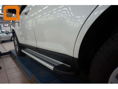Пороги алюминивые Brilliant Silver Турция для Toyota Highlander 2010-2014