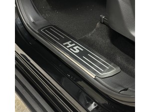 Накладки на пластиковые пороги (лист шлифованный надпись H5) 4шт для Haval H5 Diesel 4WD 2024-н.в. №HAVH524-02