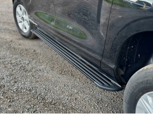 Пороги алюминиевые "Slim Line Black" 2120 мм для Haval H5 Diesel 4WD 2024-н.в. №HAVH524-09B