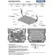 Защита картера + комплект крепежа, Rival, Алюминий для FAW Bestune T55,  V-1.5, робот, 2021-н.в., бензин