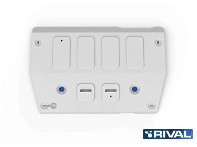 Защита картера + комплект крепежа, Rival, Алюминий для FAW Bestune T55,  V-1.5, робот, 2021-н.в., бензин
