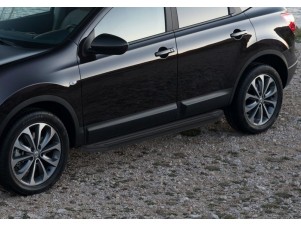Пороги алюминиевые Rival Black для Geely Emgrand X7 № F173ALB.1904.1