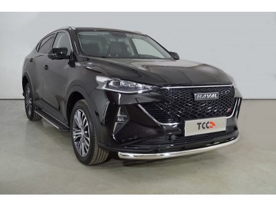 Защита передняя нижняя 60,3 мм ТСС для Haval F7 2022 – н.в.