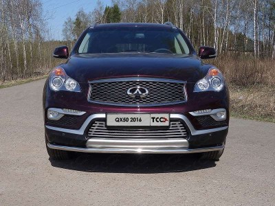 Защита переднего бампера 42 мм ТСС для Infiniti QX50 2016-2017