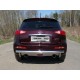 Защита заднего бампера овальная 75х42 мм ТСС для Infiniti QX50 2016-2017