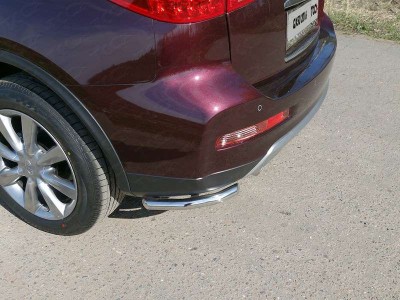 Защита задняя уголки 42 мм ТСС для Infiniti QX50 2016-2017