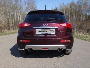 Защита задняя уголки 42 мм для Infiniti QX50 № INFQX5016-08
