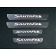 Накладки на пороги шлифованный лист надпись Santa Fe 4 штуки для Hyundai Santa Fe 2018-2021