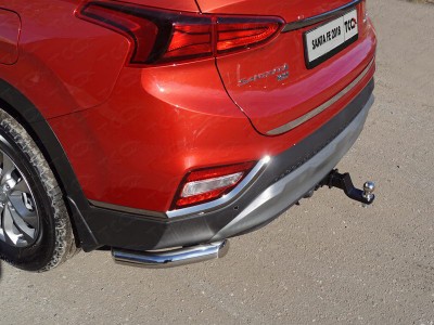 Защита задняя уголки 60 мм для Hyundai Santa Fe 2018-2020