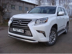Защита передняя овальная 75-42 мм для Lexus GX460 № LEXGX46014-05