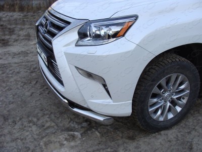 Защита передняя двойная 76-75 мм ТСС для Lexus GX460 2014-2019