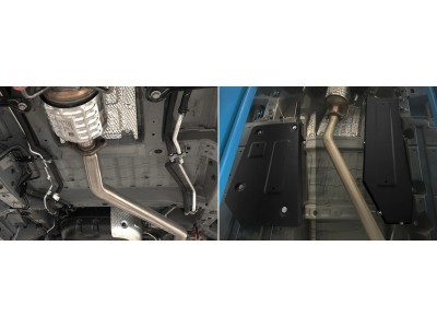 Защита топливных и тормозных магистралей (сталь) + комплект крепежа GAC M8 2024-н.в. (V - 2.0; АКПП, передний)