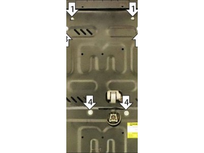 Защита картера двигателя и КПП (1,5 мм, сталь) для GAC GS8 2023-н.в., GAC M8 2023-н.в.