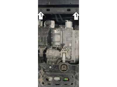 Защита картера двигателя и КПП (1,5 мм, сталь) для GAC GS8 2023-н.в., GAC M8 2023-н.в.