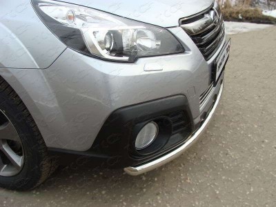 Защита переднего бампера 50 мм ТСС для Subaru Outback 2012-2014