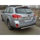 Защита заднего бампера центральная 50 мм ТСС для Subaru Outback 2012-2014