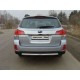 Защита заднего бампера центральная 50 мм ТСС для Subaru Outback 2012-2014