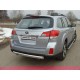 Защита заднего бампера овальная 75х42 мм ТСС для Subaru Outback 2012-2014
