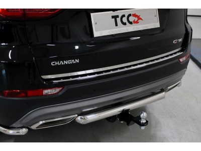 Накладка на заднюю дверь лист шлифованный  ТСС для Changan CS75 2020-2021