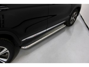 Пороги с площадкой нержавеющий лист 60 мм для Changan CS75 № CHANCS7520-20