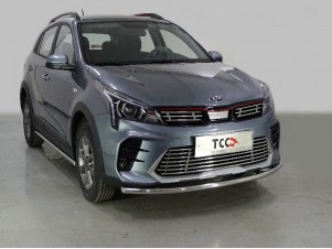 Защита переднего бампера длинная 42 мм для Kia Rio X № KIARIOX20-16