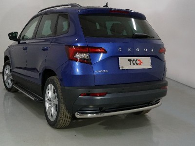 Защита заднего бампера 60 мм ТСС для Skoda Karoq 2020-2021
