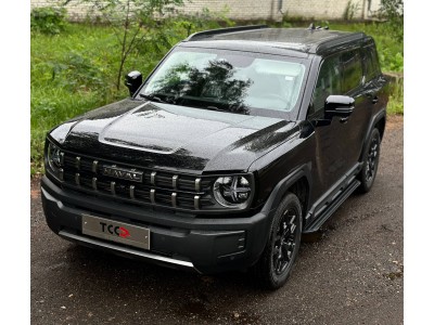 Пороги алюминиевые "Slim Line Black" 1720 мм для Haval H3 1.5 2WD 2024-н.в.