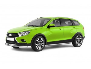 Защита порогов прямая d=51 мм (НПС) для Lada Vesta SW Cross 2017-2022 №LSC220301